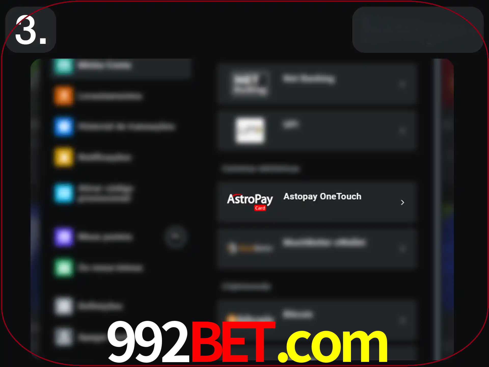 Abra a janela de depósito.