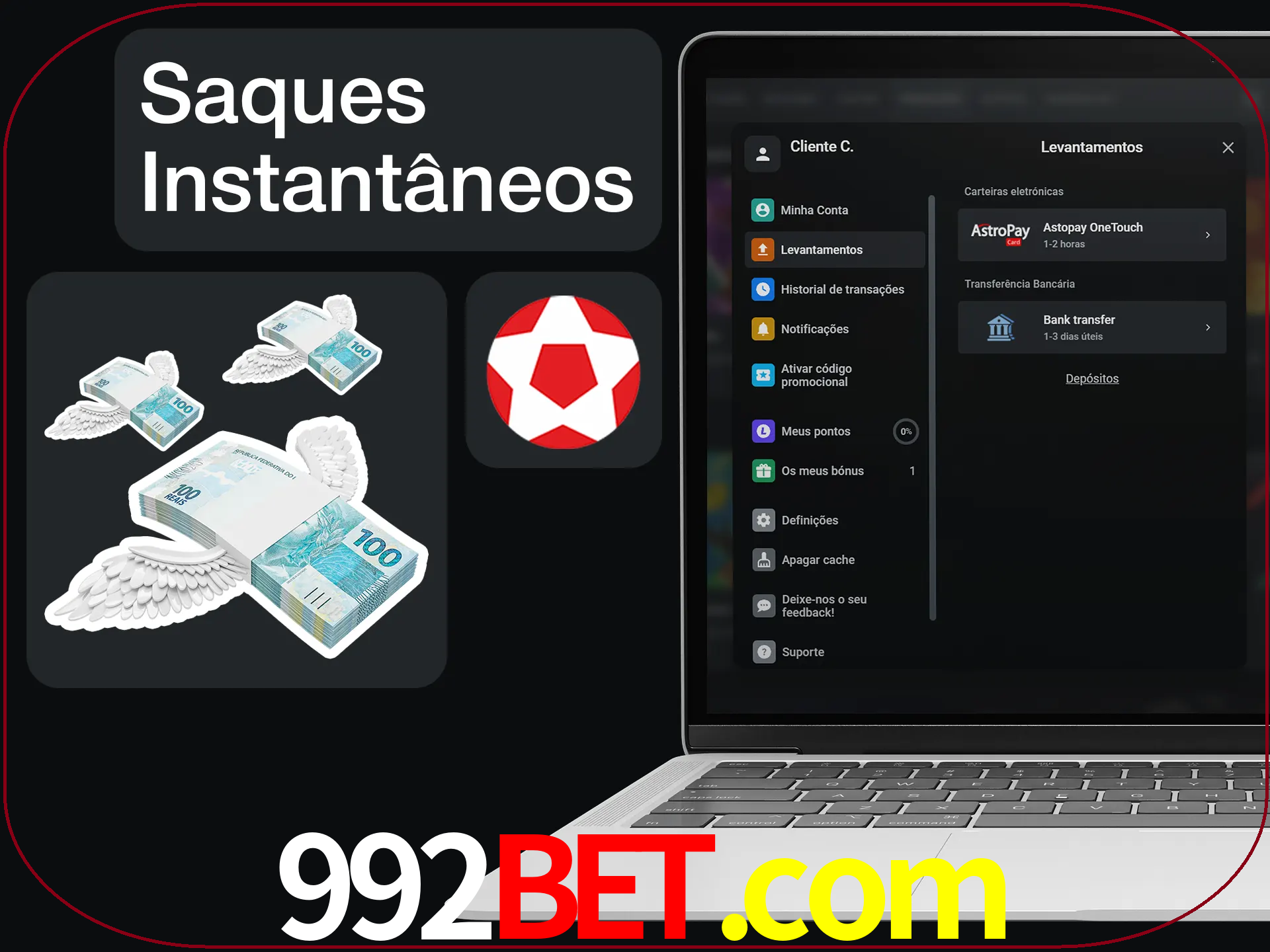 Retirar dinheiro sem nenhum problema.