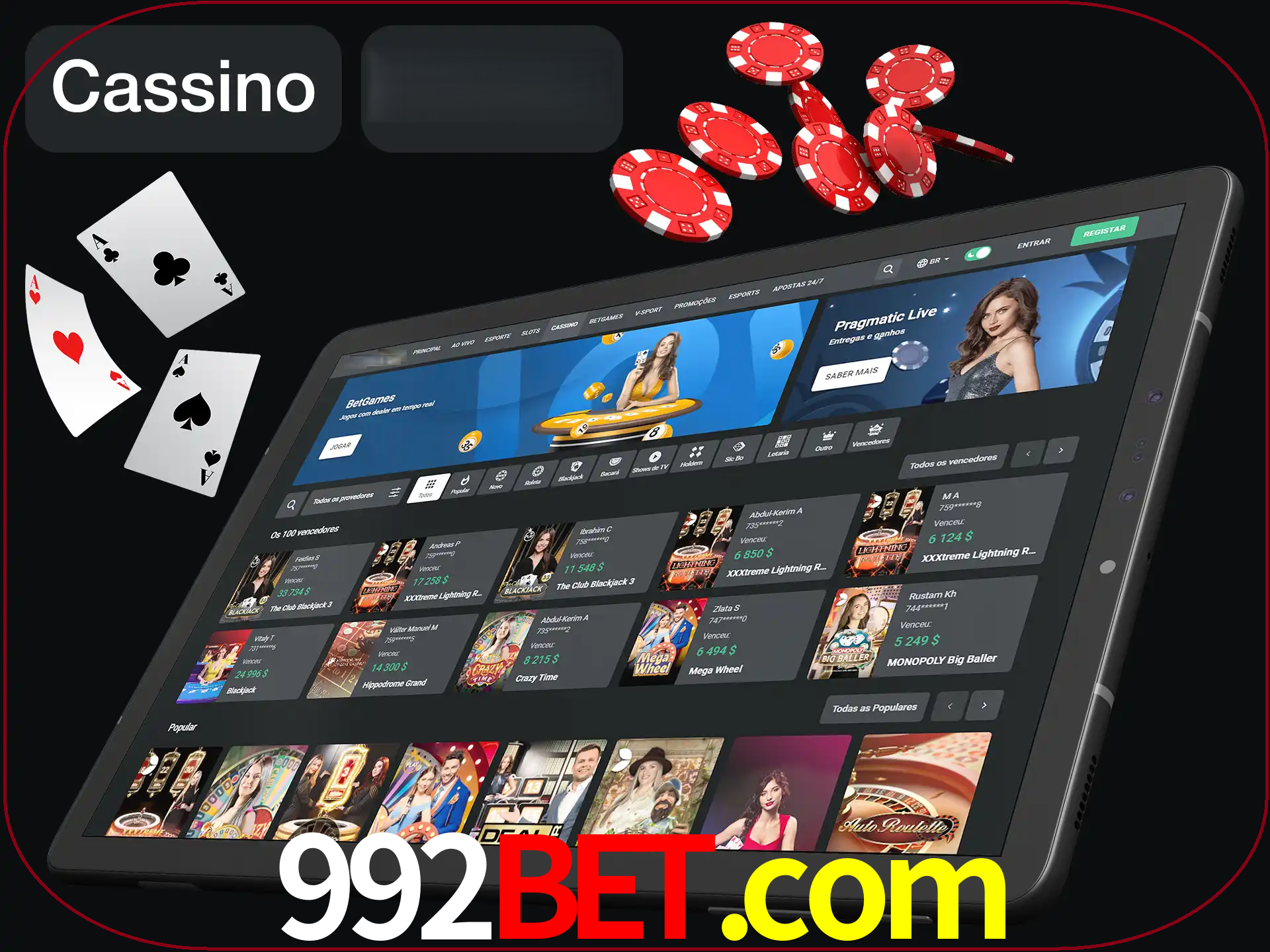 Jogue vários jogos de cassino em nosso cassino.